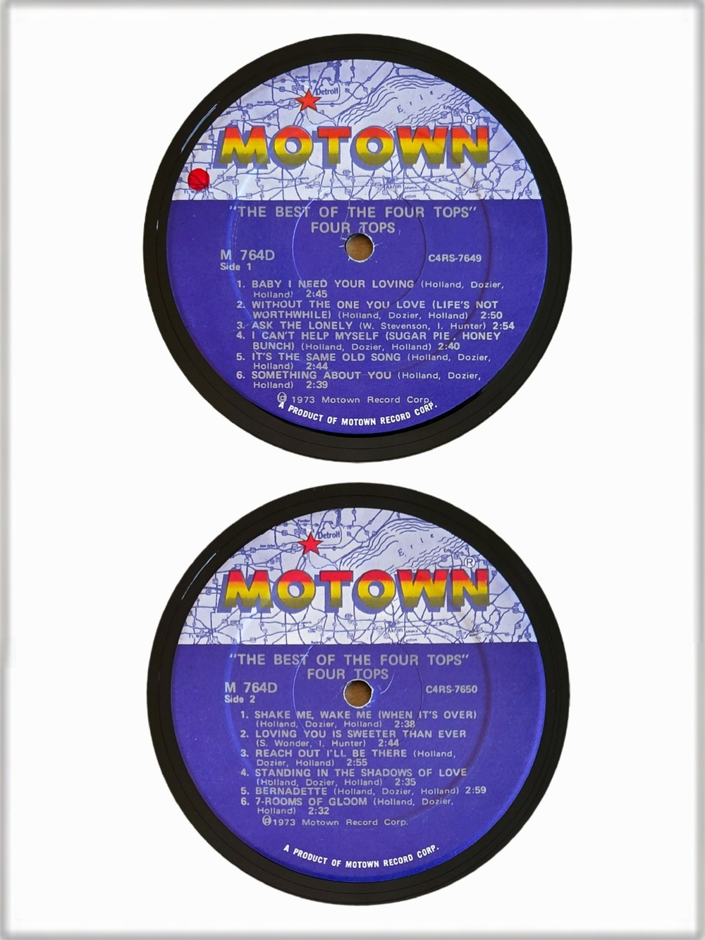 THE FOUR TOPS•The Best Of•1973 US 2xLP (M 764D) Motown - Picture 8 of 17